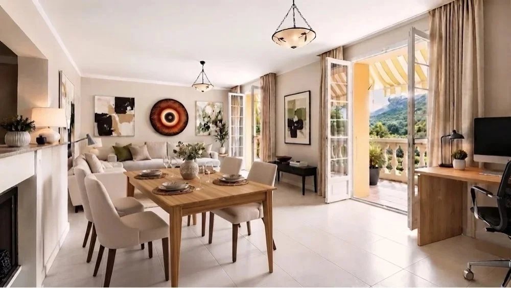 ROQUEBRUNE CAP MARTIN - 3 PIECES VUE MER - CAVE ET GARAGE - JARDIN PRIVATIF ET PISCINE