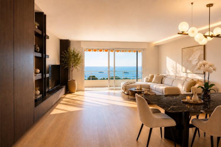 Roquebrune-Cap-Martin – 4 pièces meublé, terrasse et vue mer panoramique